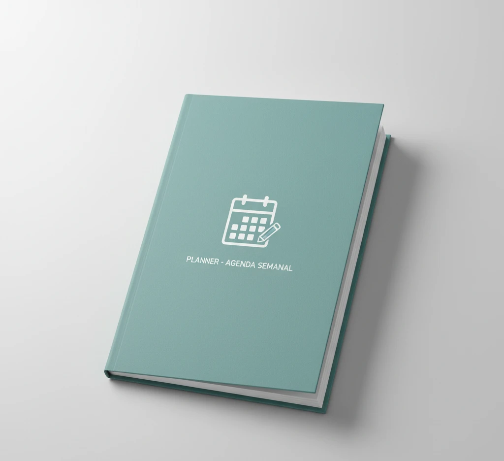 Agenda con encuadernación encolada tapa blanda