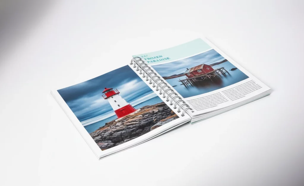 Revistas con encuadernación espiral wire O tapa blanda